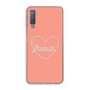 CaseCompany Friends heart: Samsung Galaxy A7 (2018) Transparant Hoesje