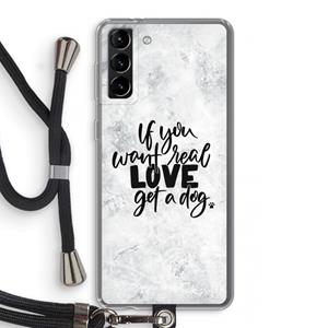 CaseCompany Partner in crime: Samsung Galaxy S21 Plus Transparant Hoesje met koord