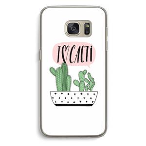 CaseCompany I love cacti: Samsung Galaxy S7 Transparant Hoesje