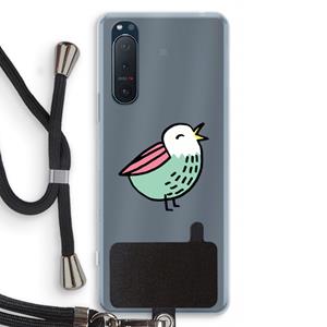 CaseCompany Birdy: Sony Xperia 5 II Transparant Hoesje met koord