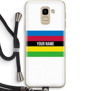 CaseCompany WK Wielrennen: Samsung Galaxy J6 (2018) Transparant Hoesje met koord