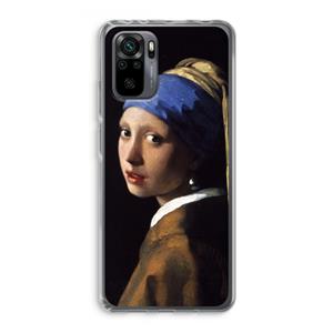 CaseCompany The Pearl Earring: Xiaomi Redmi Note 10 Pro Transparant Hoesje
