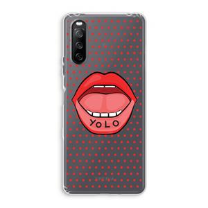 CaseCompany Yolo Denise: Sony Xperia 10 III Transparant Hoesje