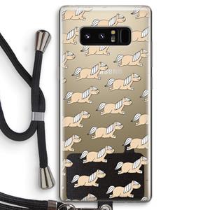 CaseCompany Ponys: Samsung Galaxy Note 8 Transparant Hoesje met koord
