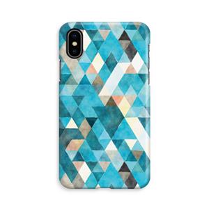 CaseCompany Gekleurde driehoekjes blauw: iPhone X Volledig Geprint Hoesje