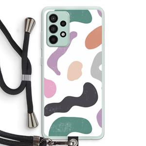 CaseCompany Memphis Shapes: Samsung Galaxy A52s 5G Transparant Hoesje met koord