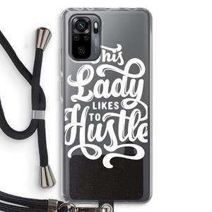 CaseCompany Hustle Lady: Xiaomi Redmi Note 10 Pro Transparant Hoesje met koord
