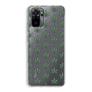 CaseCompany Weed: Xiaomi Redmi Note 10 Pro Transparant Hoesje