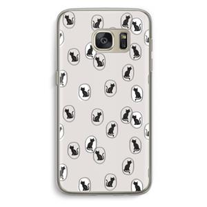 CaseCompany Miauw: Samsung Galaxy S7 Transparant Hoesje