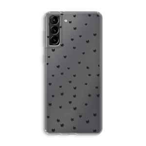 CaseCompany Kleine kattenkopjes: Samsung Galaxy S21 Plus Transparant Hoesje