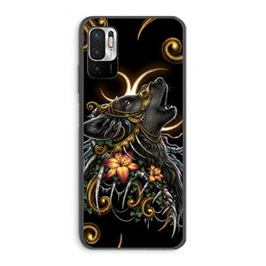 CaseCompany Huilende Wolf: Xiaomi Redmi Note 10 5G Transparant Hoesje
