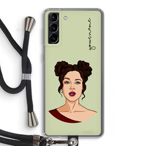 CaseCompany Pop-Art Creator: Samsung Galaxy S21 Plus Transparant Hoesje met koord