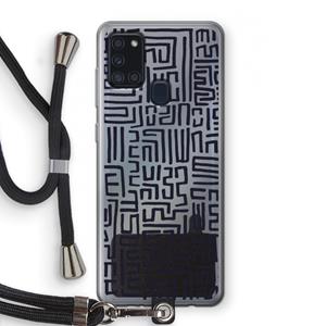 CaseCompany Moroccan Print: Samsung Galaxy A21s Transparant Hoesje met koord