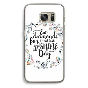 CaseCompany Diamonds: Samsung Galaxy S7 Transparant Hoesje