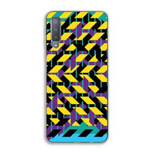 CaseCompany Skew Bee 3: Samsung Galaxy A7 (2018) Transparant Hoesje