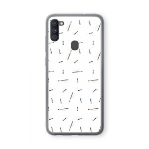 CaseCompany Hipster stripes: Samsung Galaxy A11 Transparant Hoesje