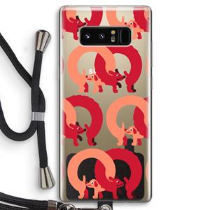 CaseCompany Dogs: Samsung Galaxy Note 8 Transparant Hoesje met koord