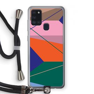 CaseCompany Gestalte 1: Samsung Galaxy A21s Transparant Hoesje met koord