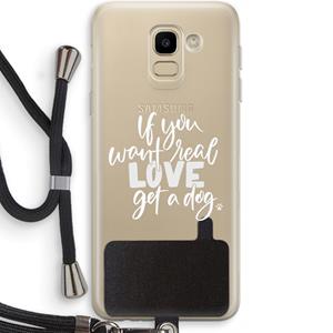 CaseCompany Partner in crime: Samsung Galaxy J6 (2018) Transparant Hoesje met koord