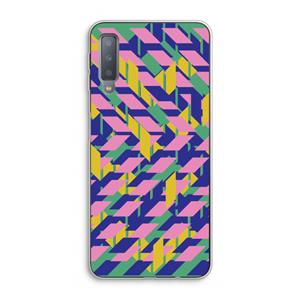 CaseCompany Skew Blush 1: Samsung Galaxy A7 (2018) Transparant Hoesje