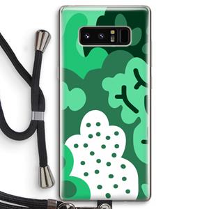 CaseCompany Bushes: Samsung Galaxy Note 8 Transparant Hoesje met koord