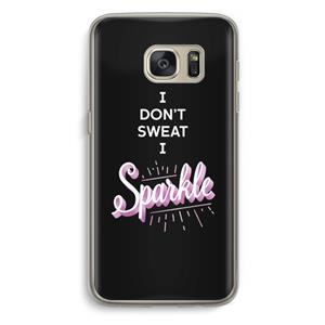 CaseCompany Sparkle quote: Samsung Galaxy S7 Transparant Hoesje