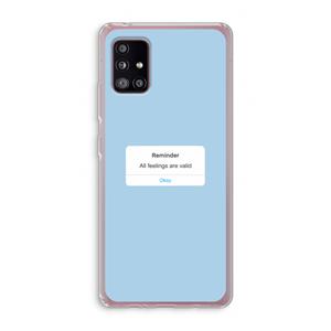 CaseCompany Reminder: Samsung Galaxy A51 5G Transparant Hoesje