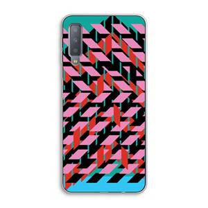 CaseCompany Skew Blush 2: Samsung Galaxy A7 (2018) Transparant Hoesje