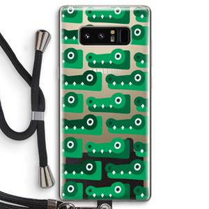 CaseCompany Crocs: Samsung Galaxy Note 8 Transparant Hoesje met koord