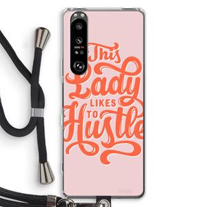 CaseCompany Hustle Lady: Sony Xperia 1 III Transparant Hoesje met koord