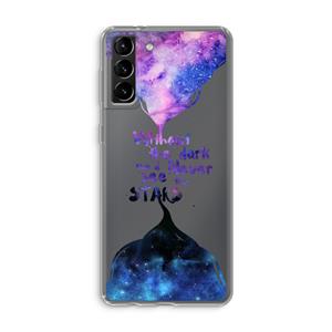 CaseCompany Stars quote: Samsung Galaxy S21 Plus Transparant Hoesje