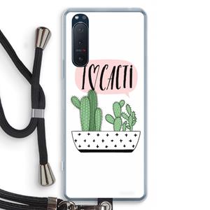 CaseCompany I love cacti: Sony Xperia 5 II Transparant Hoesje met koord