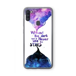 CaseCompany Stars quote: Samsung Galaxy A11 Transparant Hoesje