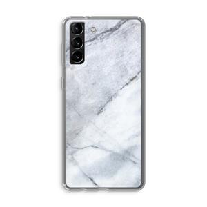 CaseCompany Witte marmer: Samsung Galaxy S21 Plus Transparant Hoesje