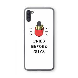 CaseCompany Fries before guys: Samsung Galaxy A11 Transparant Hoesje