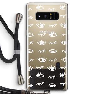 CaseCompany Eye pattern #3: Samsung Galaxy Note 8 Transparant Hoesje met koord
