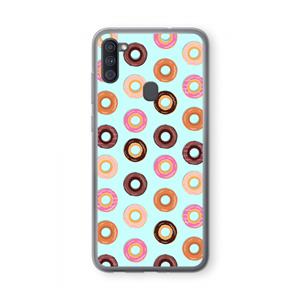 CaseCompany Donuts: Samsung Galaxy A11 Transparant Hoesje