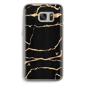 CaseCompany Gouden marmer: Samsung Galaxy S7 Transparant Hoesje