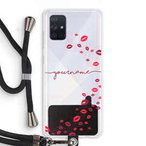 CaseCompany Kusjes: Samsung Galaxy A71 Transparant Hoesje met koord