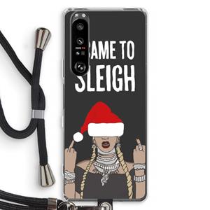 CaseCompany Came To Sleigh: Sony Xperia 1 III Transparant Hoesje met koord