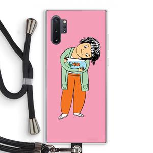 CaseCompany Visknuffel: Samsung Galaxy Note 10 Plus Transparant Hoesje met koord