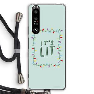 CaseCompany It's Lit: Sony Xperia 1 III Transparant Hoesje met koord