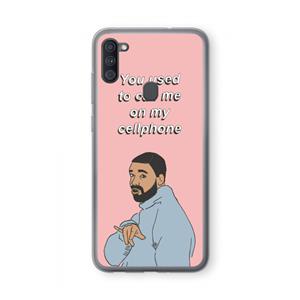 CaseCompany Hotline bling: Samsung Galaxy A11 Transparant Hoesje