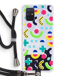 CaseCompany 8-bit N°1: Samsung Galaxy A71 Transparant Hoesje met koord