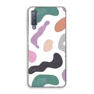 CaseCompany Memphis Shapes: Samsung Galaxy A7 (2018) Transparant Hoesje