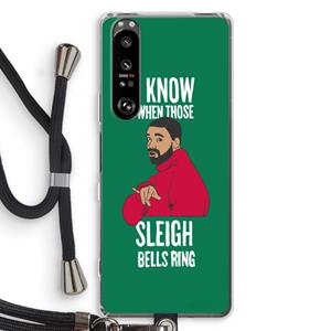 CaseCompany Sleigh Bells Ring: Sony Xperia 1 III Transparant Hoesje met koord