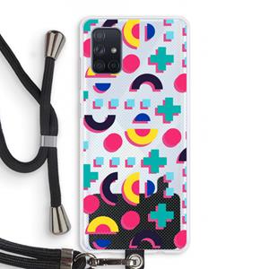 CaseCompany 8-bit N°2: Samsung Galaxy A71 Transparant Hoesje met koord