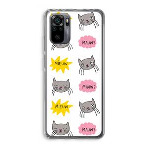 CaseCompany Meow: Xiaomi Redmi Note 10 Pro Transparant Hoesje