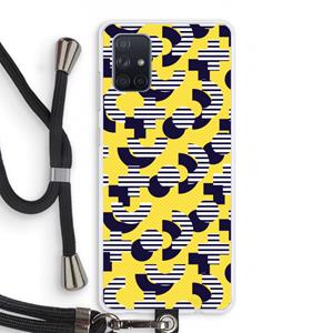 CaseCompany 8-bit N°3: Samsung Galaxy A71 Transparant Hoesje met koord