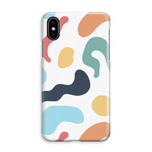 CaseCompany Memphis Shapes Blue: iPhone XS Max Volledig Geprint Hoesje